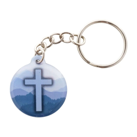 Versible Tap to Pray Acrylic Keychain - Blue Mountain