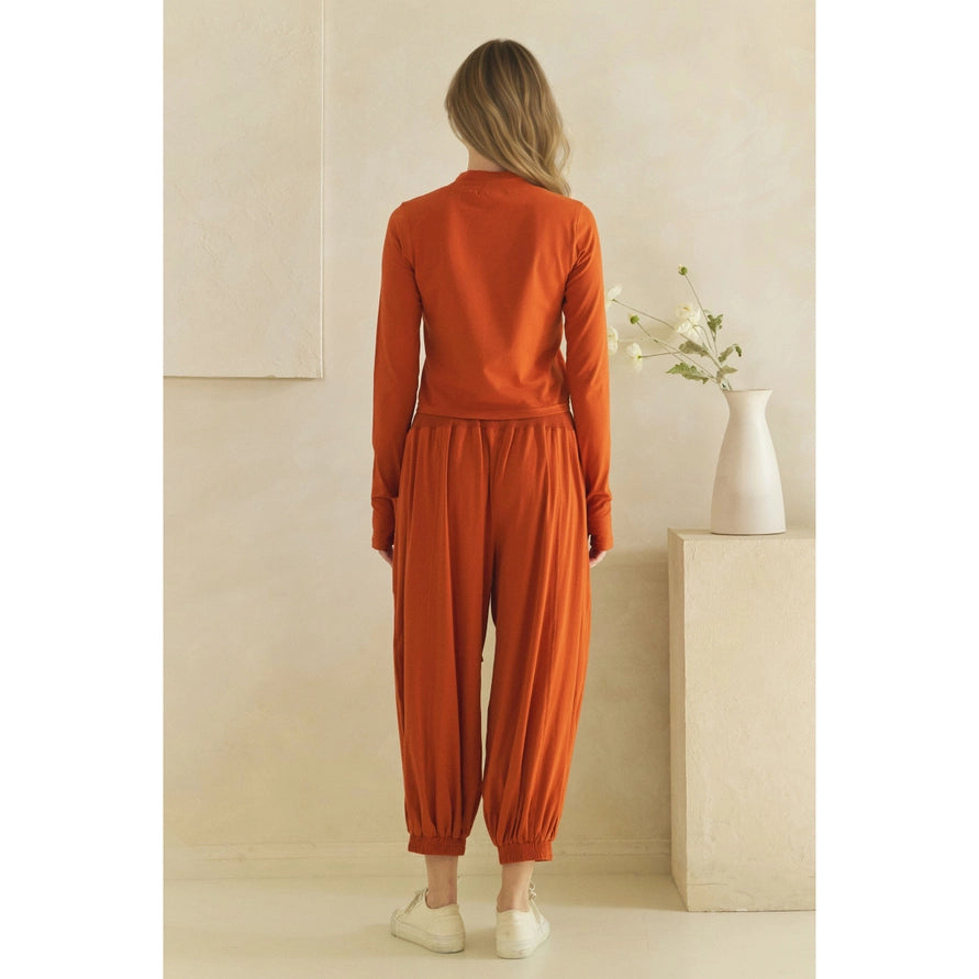 Relaxed Utility Top - Rust