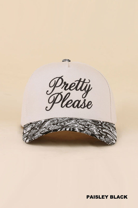 pretty please hat - paisley