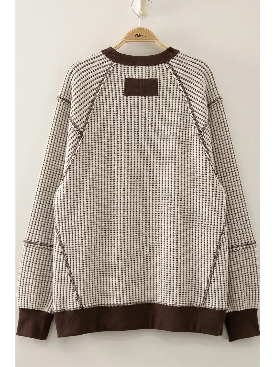 Waffle Patch Detail Pullover