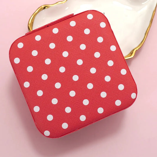 Jewelry Box Organizer - Polka Dot Red
