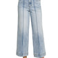 High Rise Pintuck Denim Pants