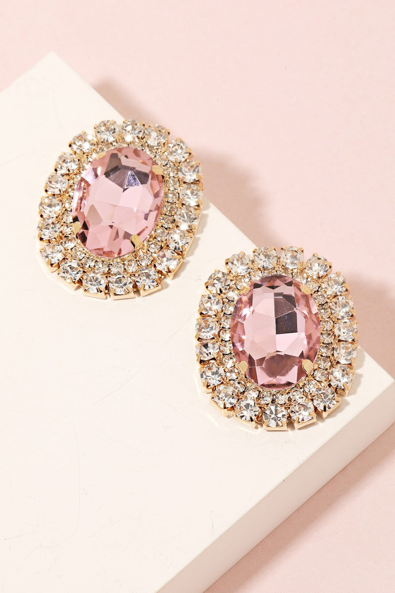 Oval Pave Trim Studs