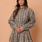 Plaid Basque Waist Mini Dress