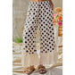 Polka Dot Ruffle Lace Hem Pants