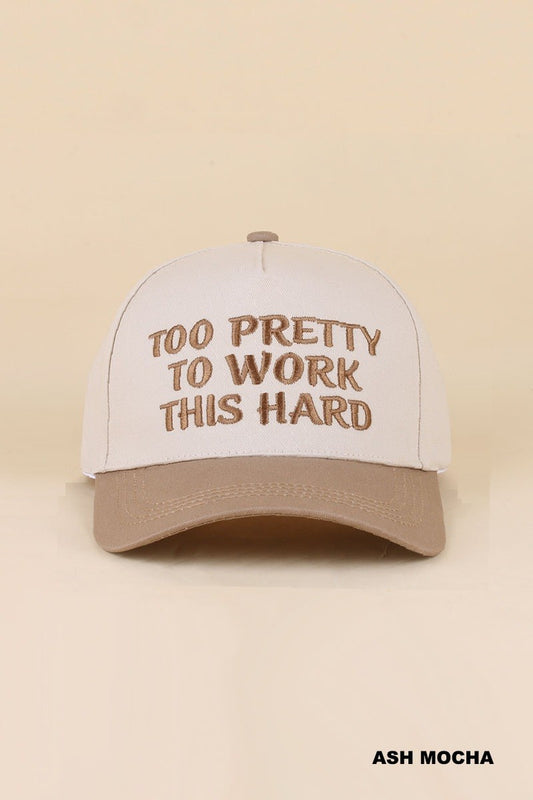 too pretty to work this hard hat - mocha