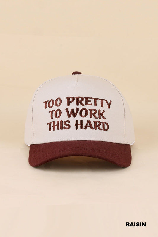 too pretty to work this hard hat - raisin