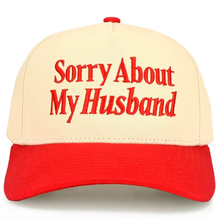 Sorry About my Husband Trucker Hat - Red