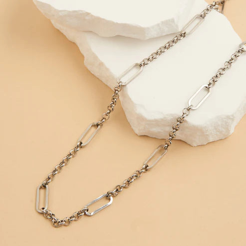 Waterproof Jewelry - Rolo Link Necklace - Silver