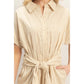 Collared Striped Sash Romper