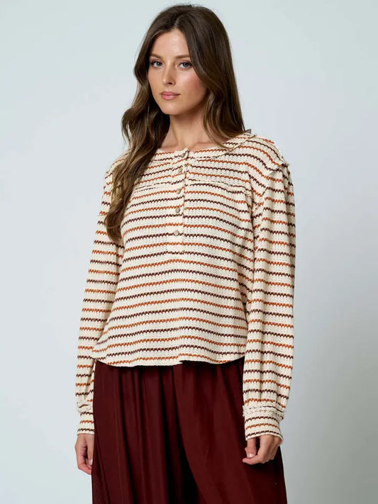 Ella Striped Knit Top