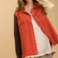 Rust Color Block Jacket