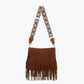 Sadie Suede Fringe Crossbody Bag - Brown
