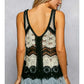 Border Weave Scalloped Crochet Tank