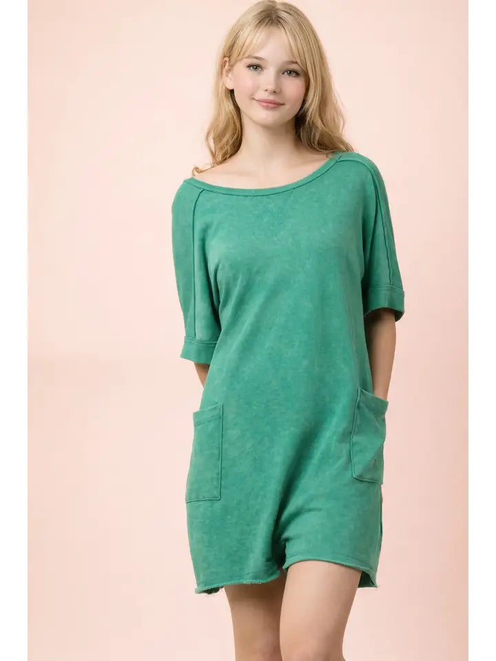 Cozy Romper - Seafoam