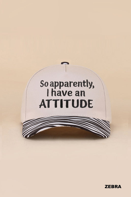 so apparently I have an attitude hat - zebra