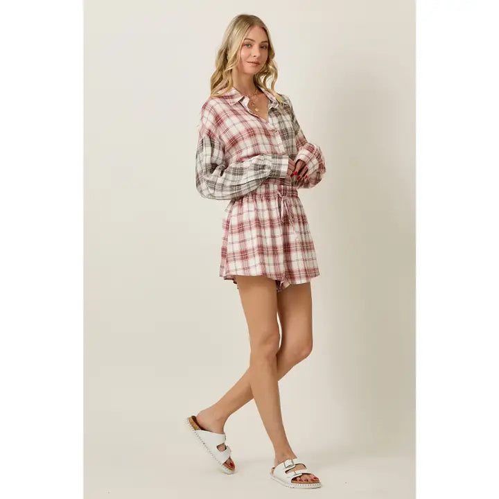 Apple Picking Plaid Shorts