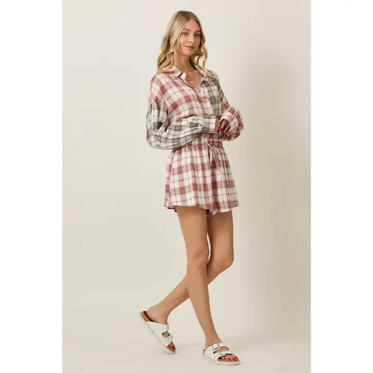 Apple Picking Plaid Top