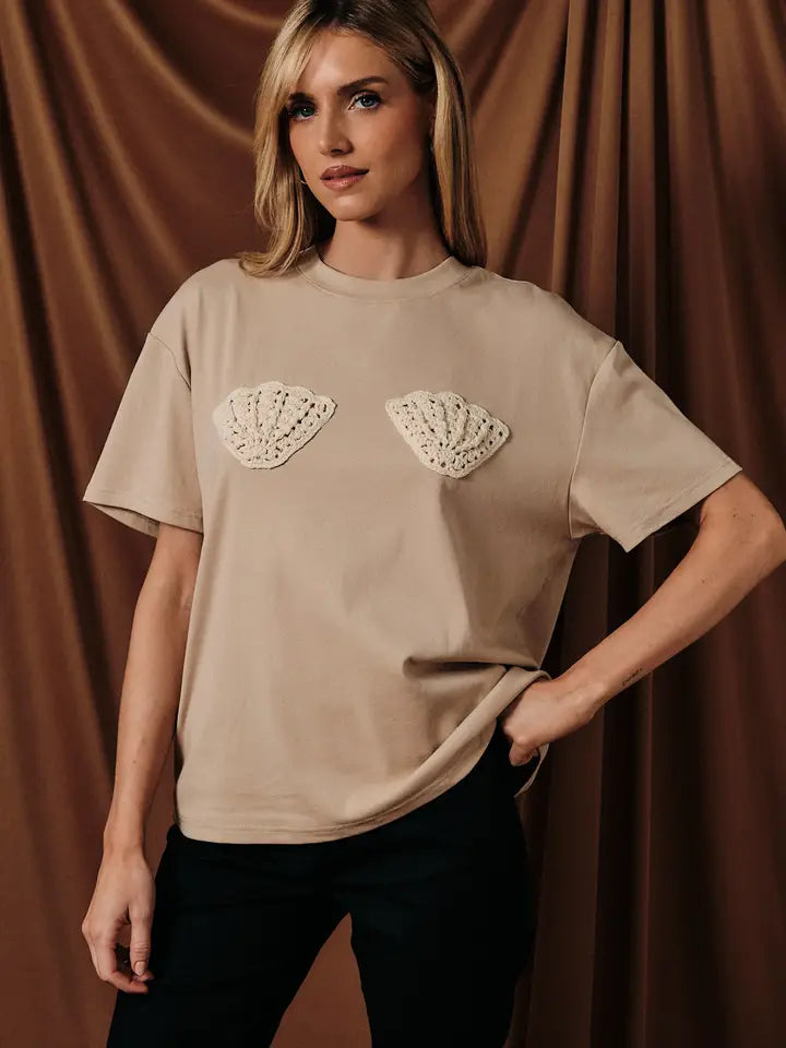 Shell Crochet Tee