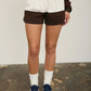 That's Just Me Striped Shorts - Brown