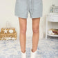 Distressed Hem Braid Drawstring Shorts