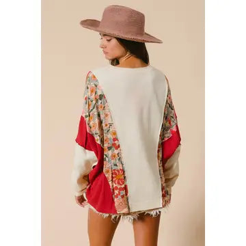 star print mixed and match top
