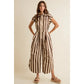 Be Her Wide Leg Striped Jumpsuit