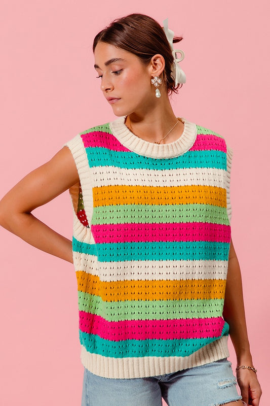 Rhode Striped Sweater Vest