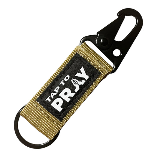 Versible Tap to Pray Tactical Keychain - Tan