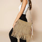 Sadie Suede Fringe Crossbody Bag - Tan