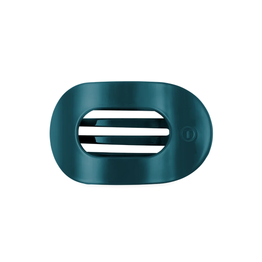 Teal With It Medium Flat Round Hair Clip