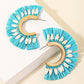 Raffia Fan Hoops