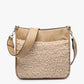 Teddy Trim Crossbody Bag - Taupe
