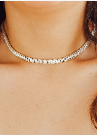 Tennis Rhinestone Necklace