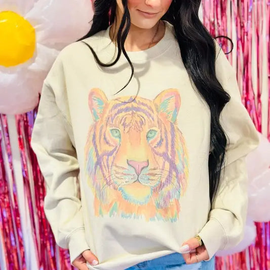 Watercolor Tiger Crewneck