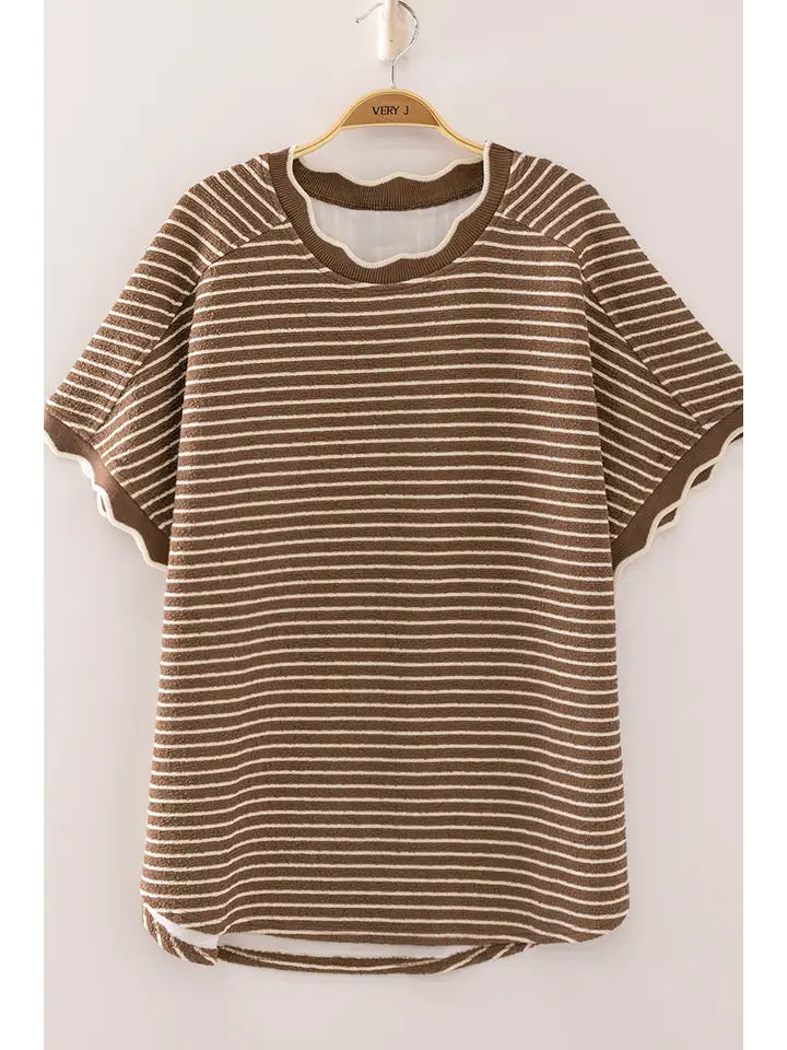 Diana Scallop Trim Top