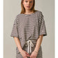 LOOK AT ME STRIPED TOP - BROWN/WHITE STRIPE