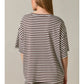 LOOK AT ME STRIPED TOP - BROWN/WHITE STRIPE