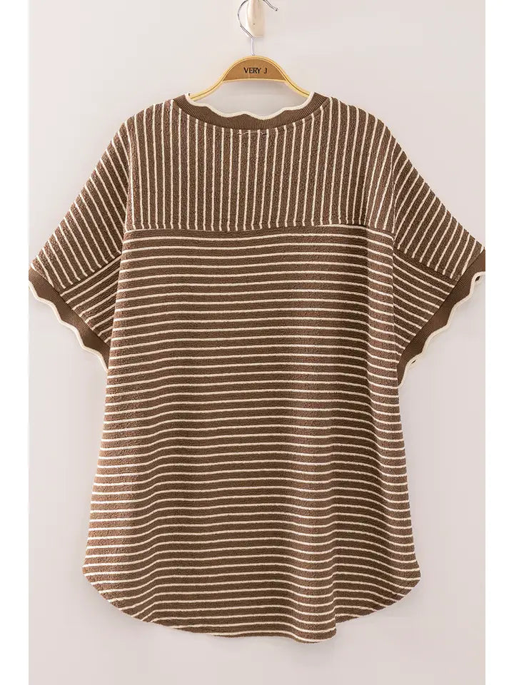 Diana Scallop Trim Top