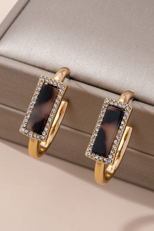 Studded Tortoise Hoops