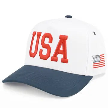 USA Flag Hat - Navy Bill