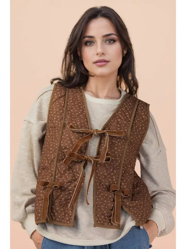 Lover of Floral Quilted Vest