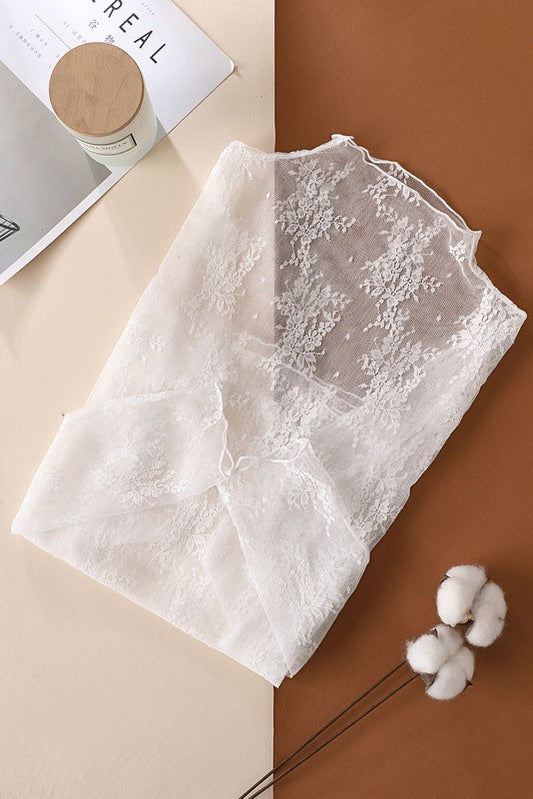 Lace Layering Top - White