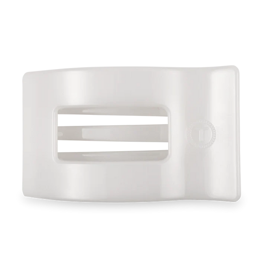 Teleties - Flat Rectangle Hair Clip - Coconut White - Medium