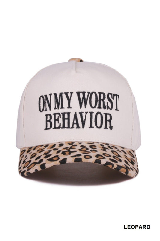 On My Worst Behavior Hat