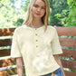striped exposed seam boxy top