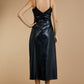 Sweetheart Faux Leather Dress