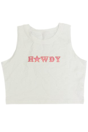 Howdy Crop Tank Top