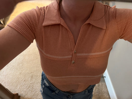 Molly Collared Crop Top
