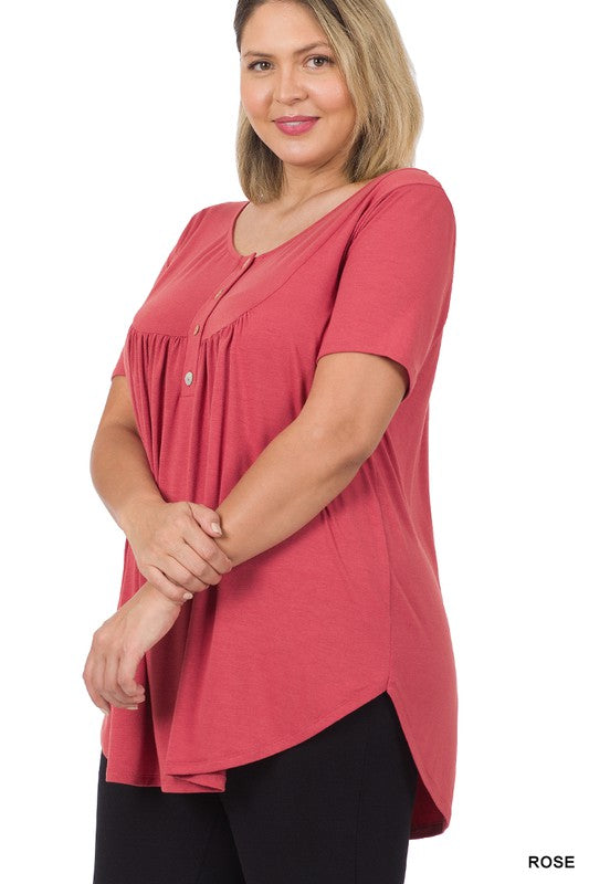 Rosey Blush Top - Curvy